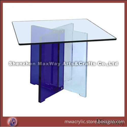 Colorful square PMMA dining table
